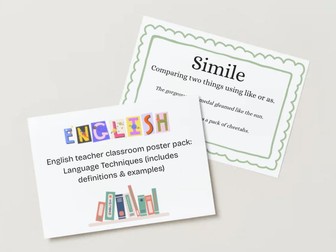 English Classroom Posters - Language Devices