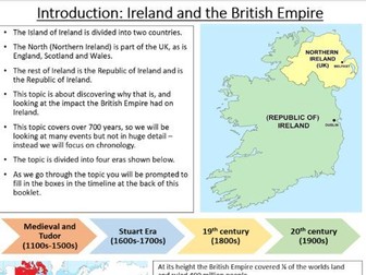 Lessons and Booklet: Ireland and the British Empire