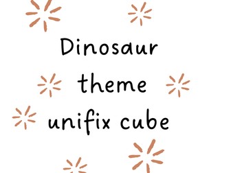 Dinosaur Unifix Cube Guides