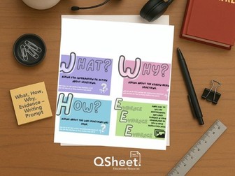 What, How, Why, Evidence – Writing Prompt