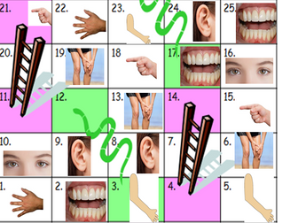 Parts of the body - snakes and ladders