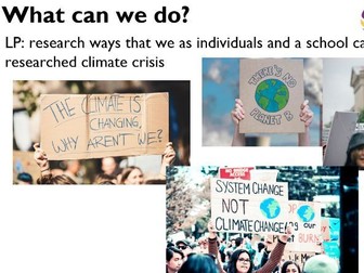 Ecosystems Climate Crisis Project KS3