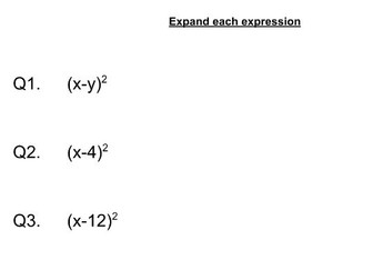 Algebra Expanding/Factoring + Guidance