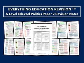 A-Level Edexcel Politics Revision Notes for Paper 2 – UK Government