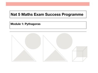 Nat 5 Maths Exam Success Programme - Pythagoras (Module 1)