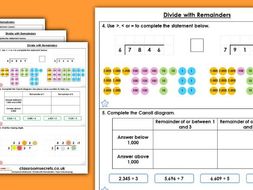 Year 5 Divide with Remainders Spring Block 1 Maths Discussion Problems