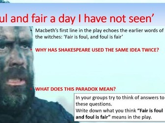 Macbeth Appearance vs Reality Theme Lesson