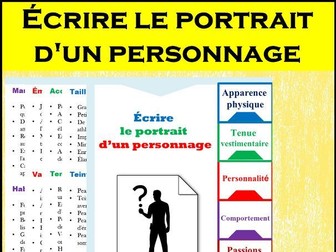 Écrire le portrait d'un personnage - Écriture / French Descriptive Writing