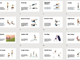 Circuit Training Station Cards