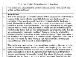 11+ / 11 Plus English Comprehension Practice Test