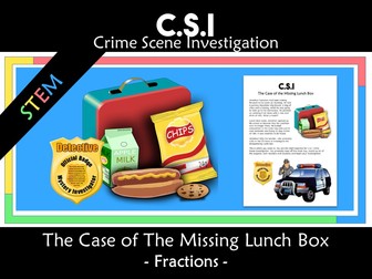 CSI: Math Murder  Mystery: The Missing Lunchbox - Fractions