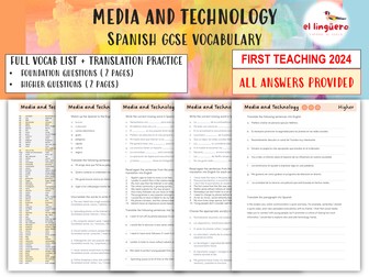 GCSE Spanish Revision: Media and Technology