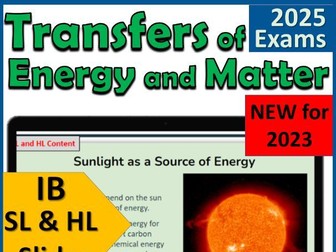 IB Biology C4.2 Transfers of Energy and Matter - IB Diploma First Exams 2025