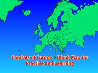 Capitals of Europe – Blank Map for Practice and Learning
