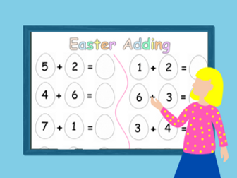 Easter Adding  (2 worksheets, 1-10 & 1-20)