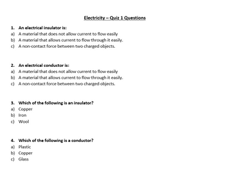 Year 7 Science Key Questions