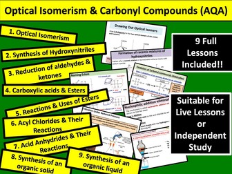 Optical Isomerism and Carbonyl Compounds (AQA)
