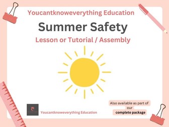 Summer Safety PSHE Lesson