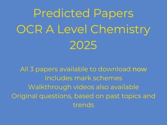 OCR A Level Chemistry Predicted Papers 2025
