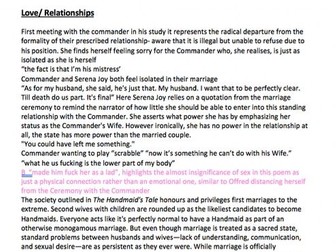 The Handmaids Tale and Feminine Gospels Revision Guide Essay Plans