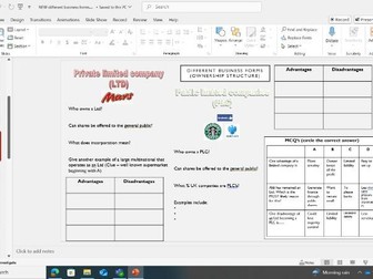 AQA A Level Business - 3.1 What is business BRAND NEW 2025/26