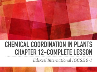 International IGCSE Biology 9-1 - Chemical coordination in plants chapter 12 - complete lesson