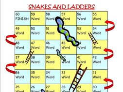 Snakes and Ladders Phonics Spelling Game Editable Template | Teaching ...