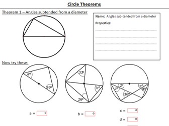 Circle theorems - notes, questions and answers