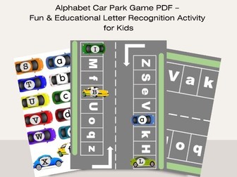 Alphabet Car Park Game PDF – Fun & Educational Letter Recognition Activity for Kids