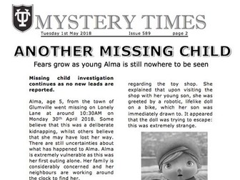 Alma Newspaper report and Story