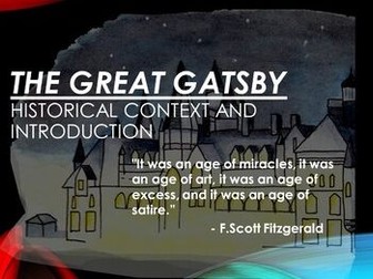 Great Gatsby Introduction Power point