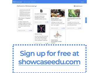 Showcase - a student-owned digital portfolio