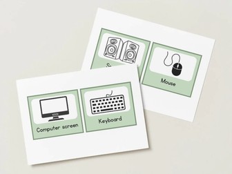 Computing area labels EYFS Continuous Provision - Green