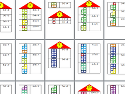 Number bond houses 1-10 display | Teaching Resources