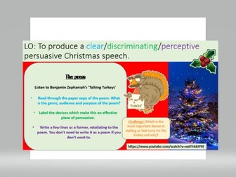 Christmas Dinner - Persuasive Writing Lesson