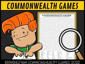 Commonwealth Games 2022 Birmingham Word Search Find