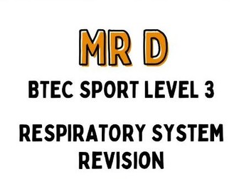 BTEC Sport Unit 1 - CV and Respiratory Knowledge Organisers