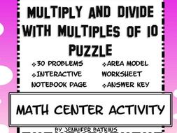Multiplying and Dividing with Multiples of Ten Math Center