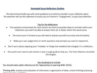 Extended Essay Reflection Guide