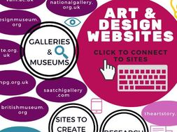 Art & Design web resources interactive PDF poster