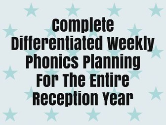 Reception Phonics Planning