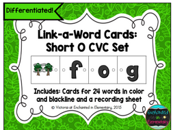 Link-a-Word Cards: CVC Short O Set