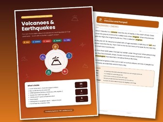 Volcanoes and Earthquakes KS2 Reading Pack