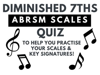 ABRSM Diminished 7ths Flute Scales Quiz, Grade 5+
