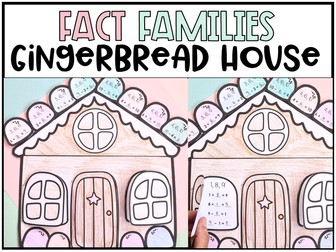 Fact Families Gingerbread House Maths Craft