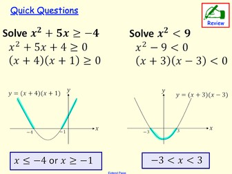 Solving Quadratic Inequalities