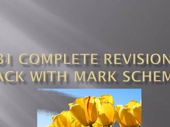 B1 complete revision past paper booklet with mark scheme