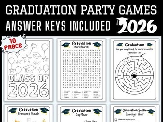 College Graduation Games, Graduation Party Game, Class of 2026 Activities