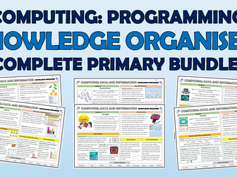 Computing - Programming - Primary Knowledge Organisers Bundle!