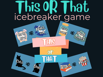 This or That - back to school icebreaker game